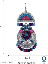 MINAKARI EARRING HIGH QUALITY - Adjustable, Pink, Alloy